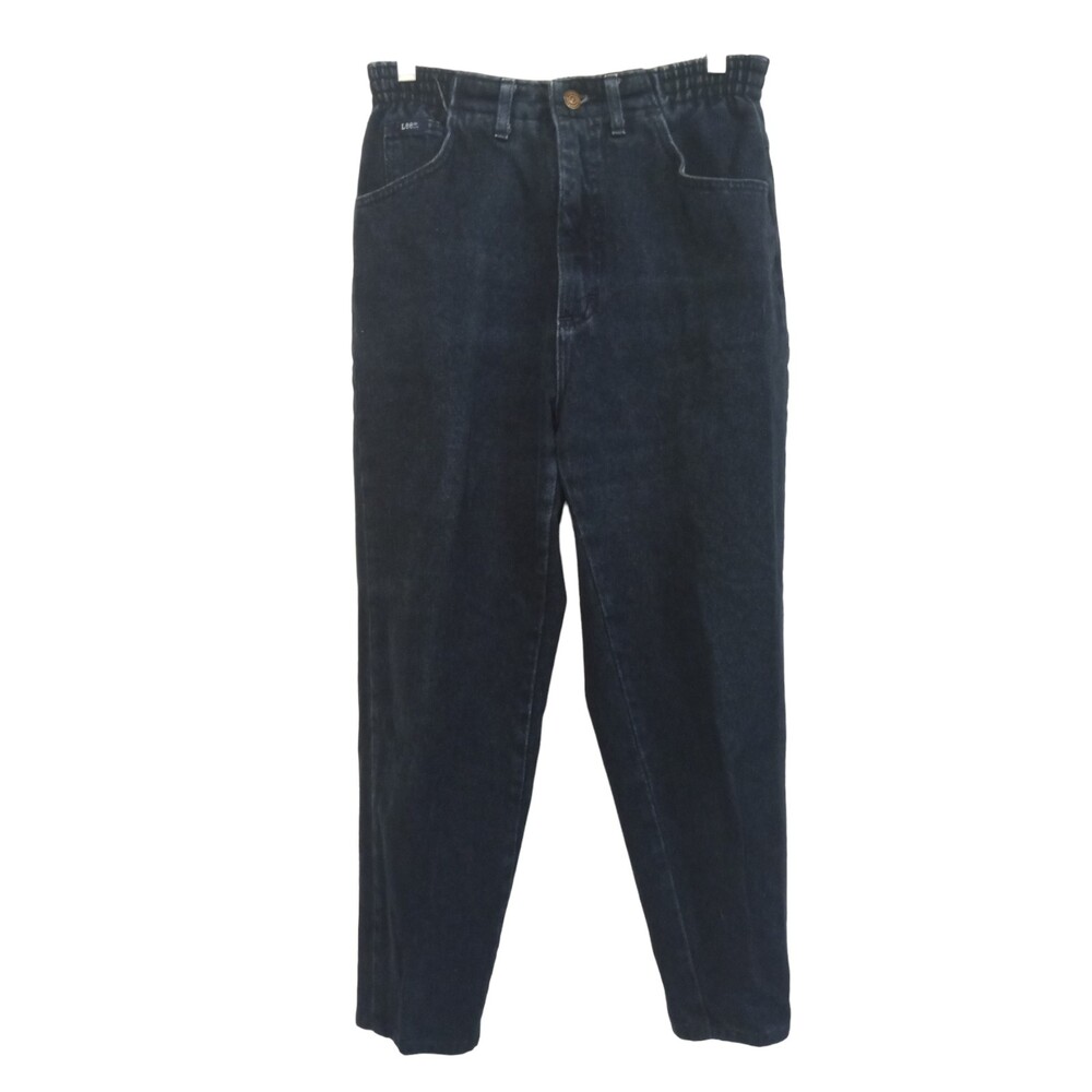 Vintage Lee High-Waisted Side-Elastic Tapered Leg Mom Jeans - Size 8 PET